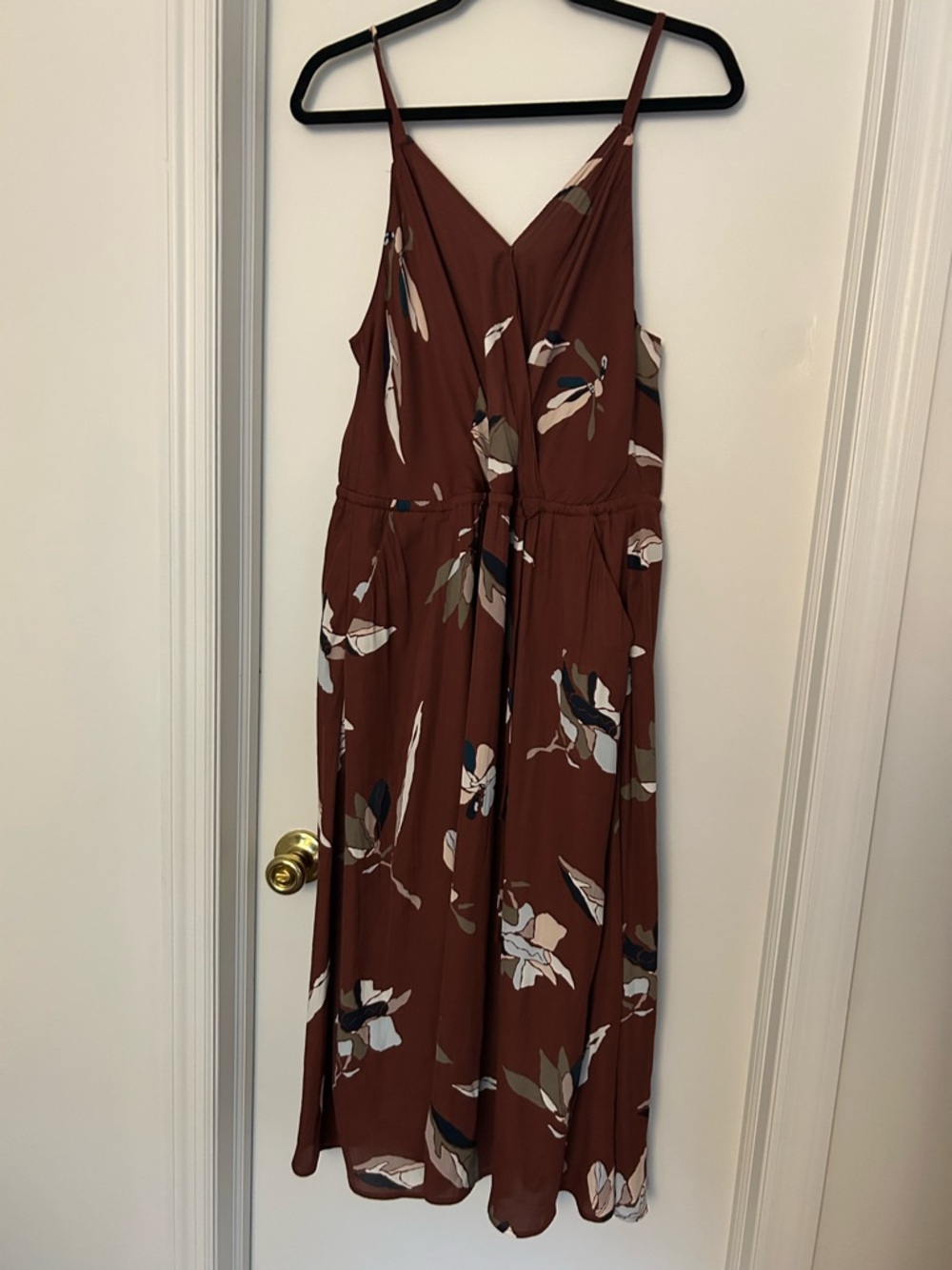 Target Rust Floral Maxi Dress with Adjustable Straps
